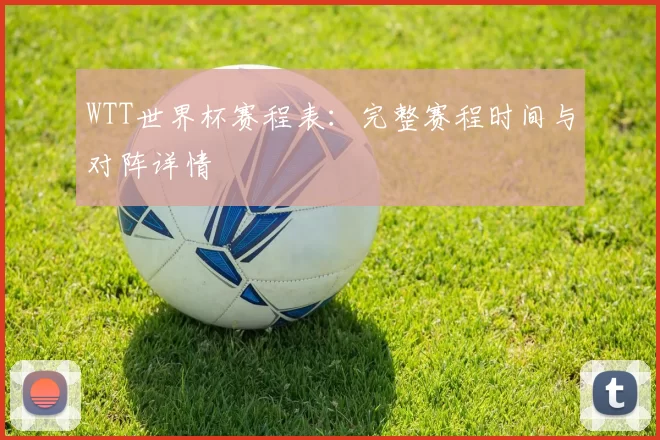 WTT世界杯赛程表：完整赛程时间与对阵详情